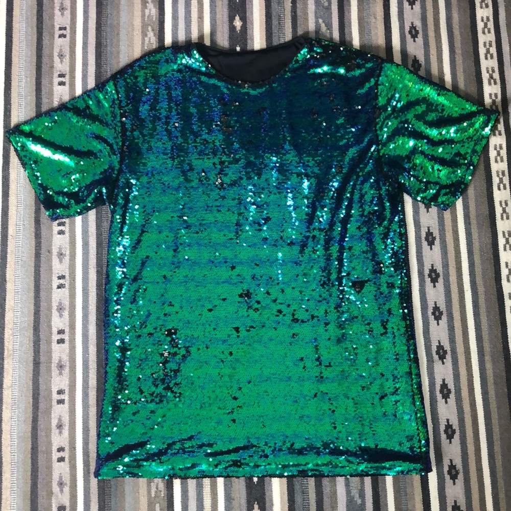 Sequin t-shirt dress